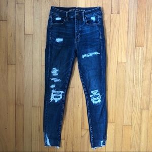 American Eagle super hi-rise distressed jeans!!!